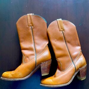 Frye Women's Brown Leather Heeled Boots